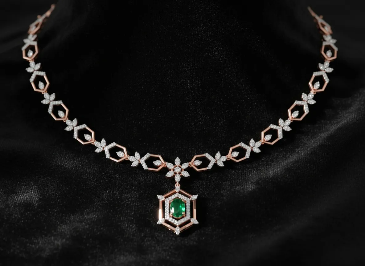 Emerald Frame Heritage Necklace
