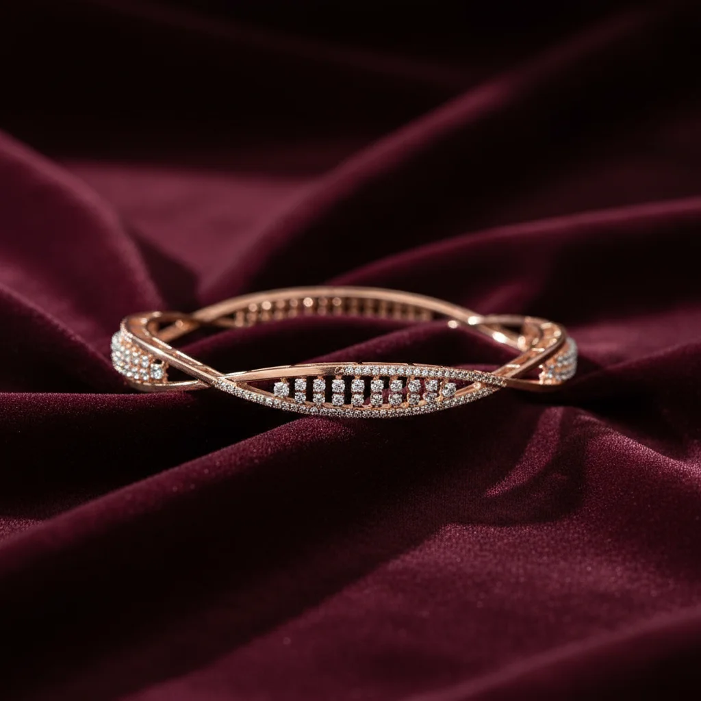 Aura Crossover Diamond Bangle