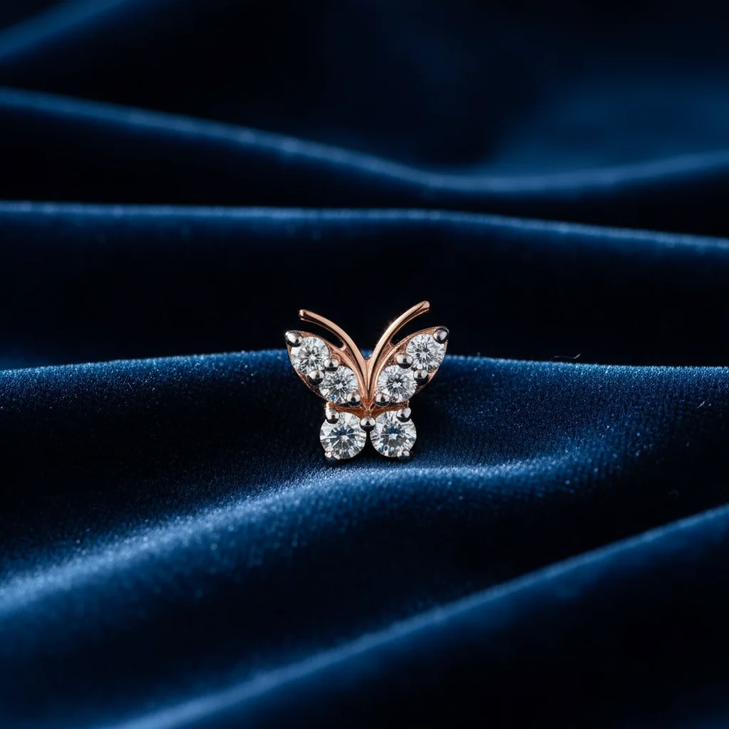 Mariposa Diamond Butterfly Stud