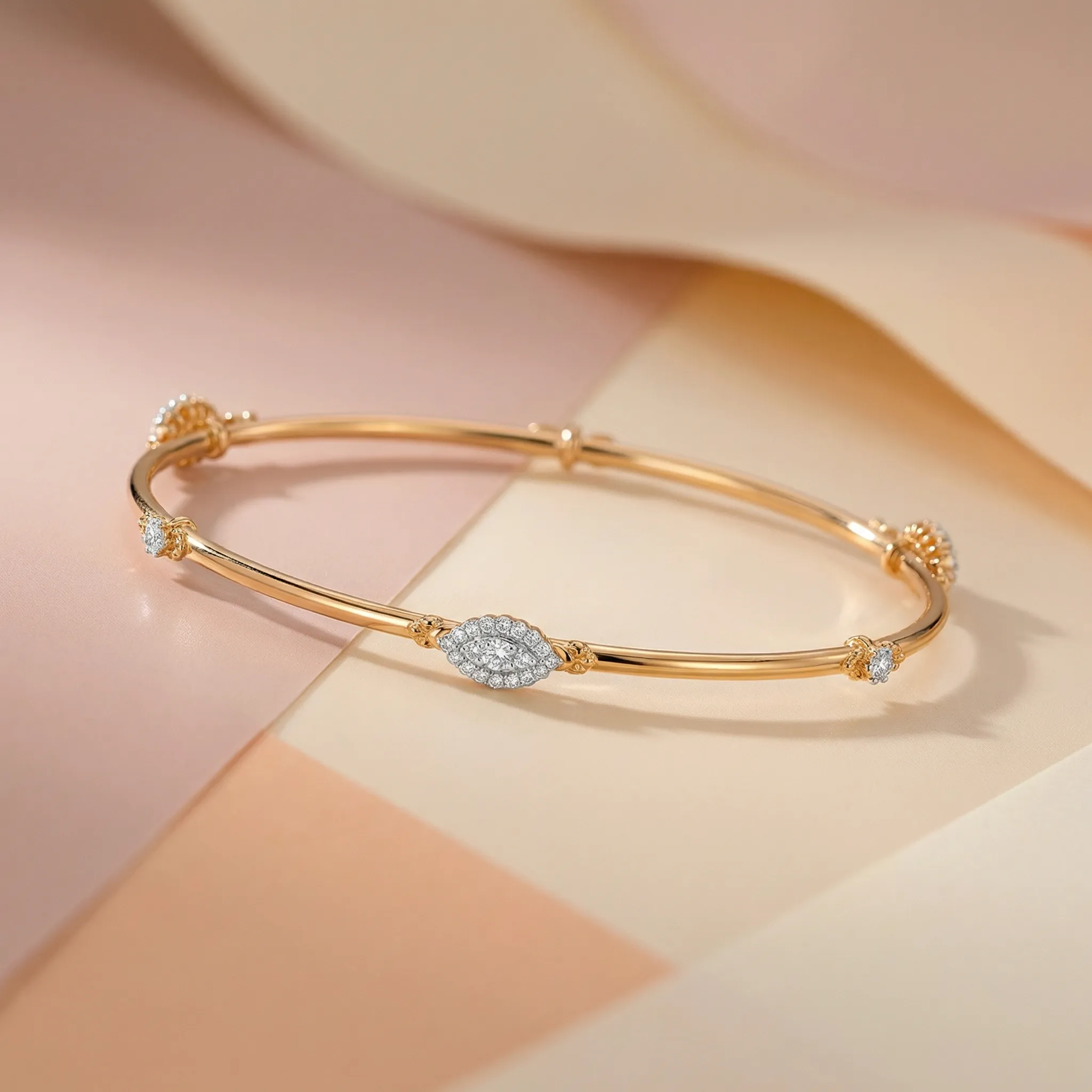 Oval Grace Diamond Bangle
