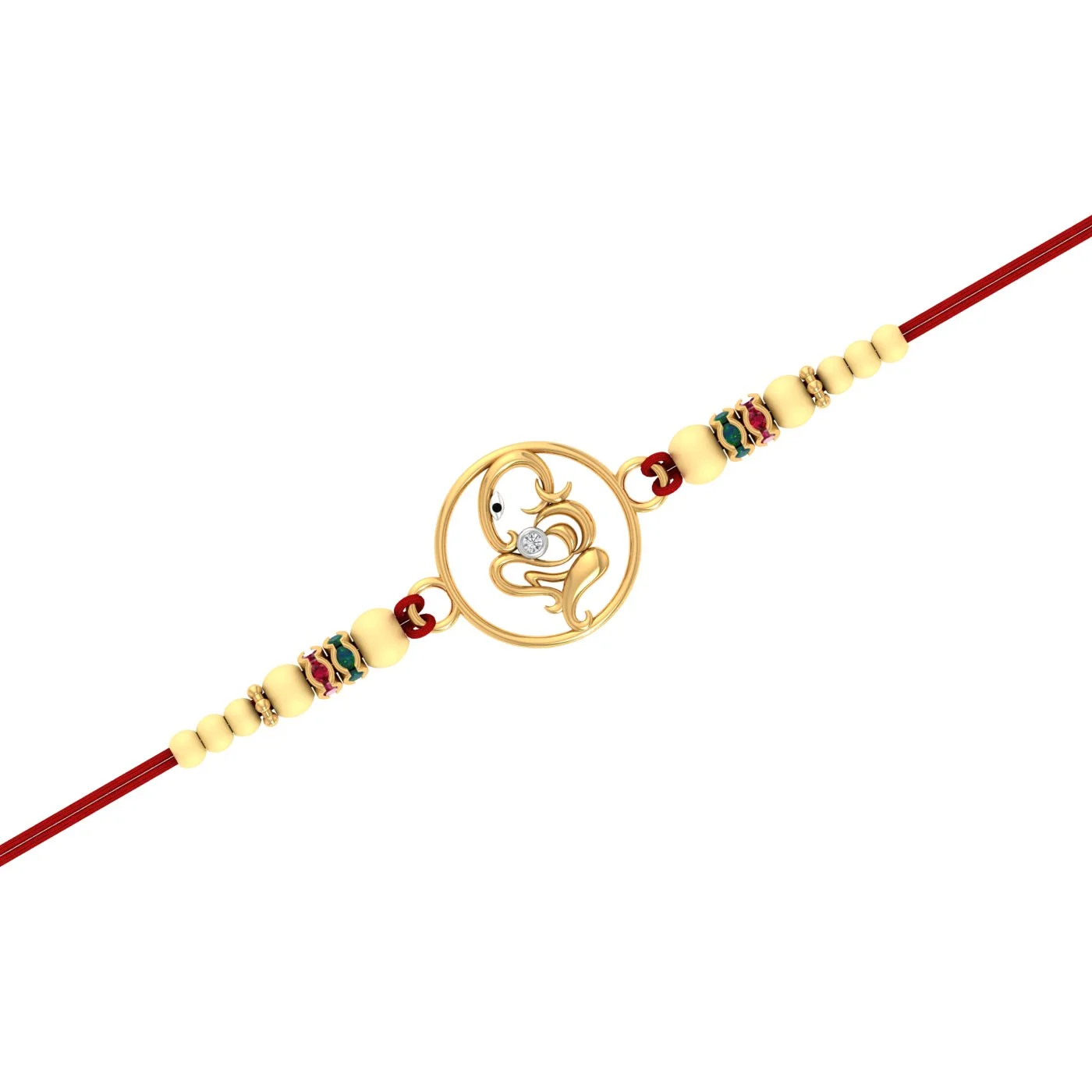 Ganpati Grace Diamond Rakhi