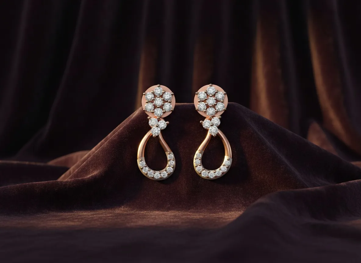 Aurex Diamond Loop Earrings