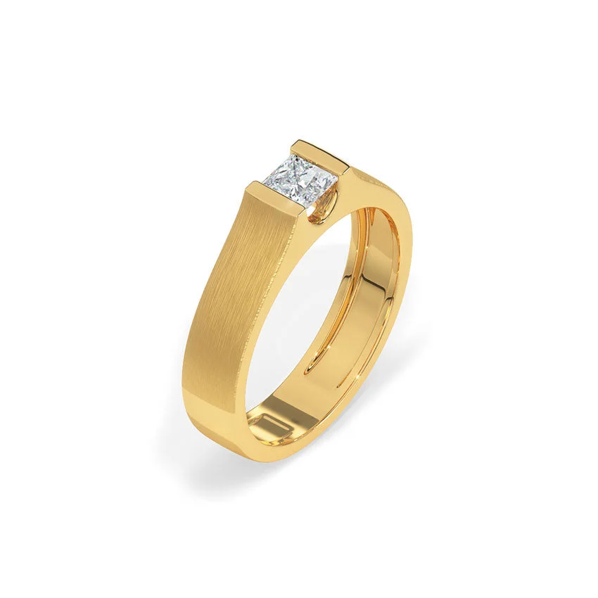 Modern Princess Cut Diamond Ring