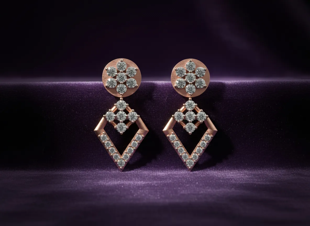 Zyra Facet Drop Earrings
