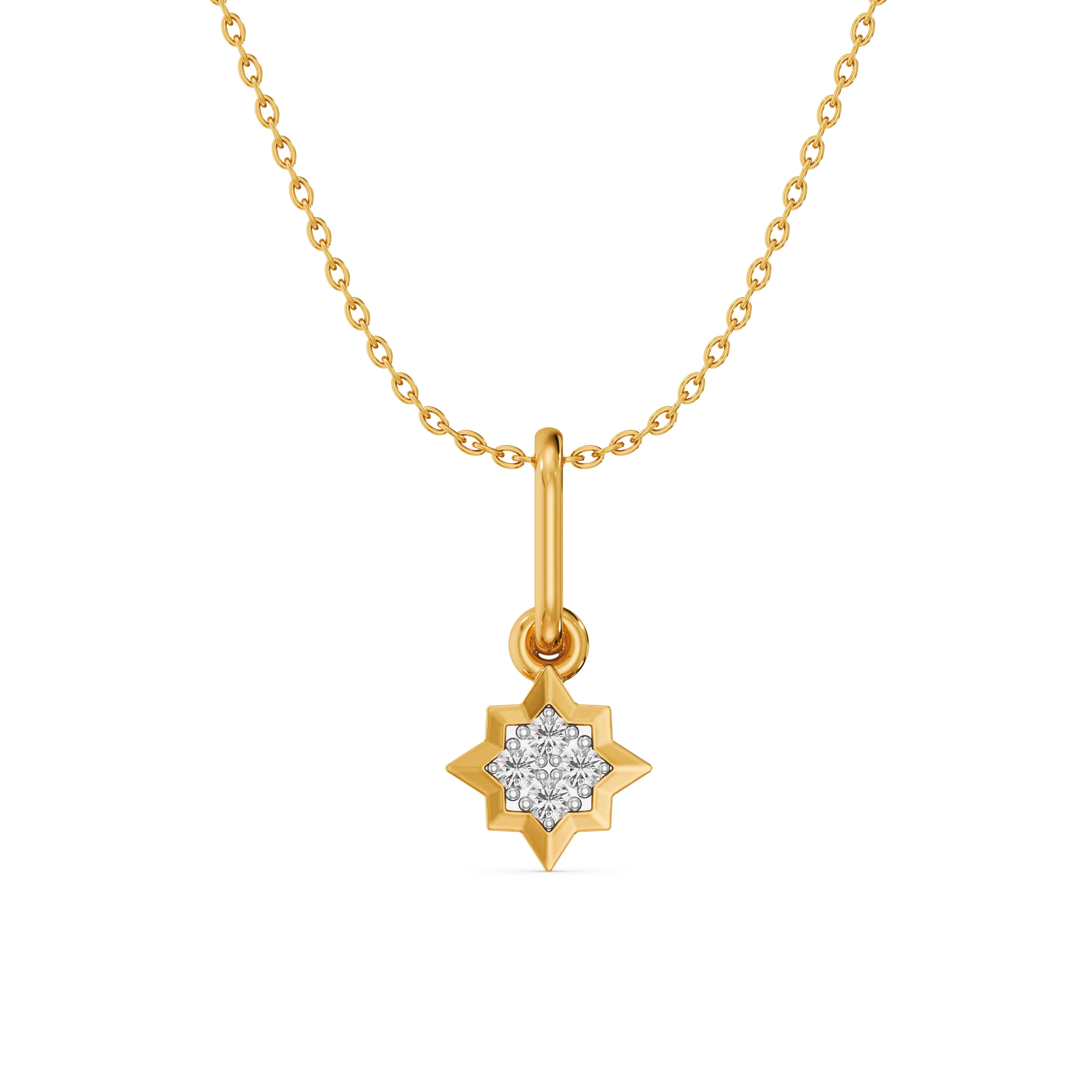 Starlight Bloom Diamond Pendant