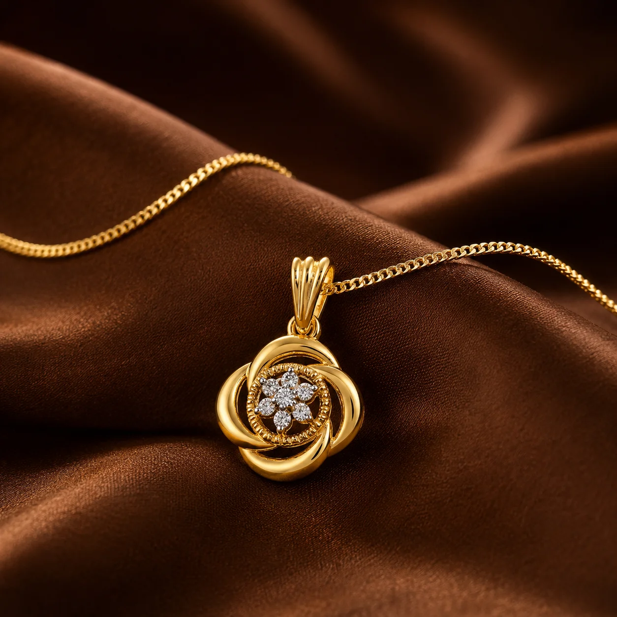 Blossom Spark Diamond Pendant