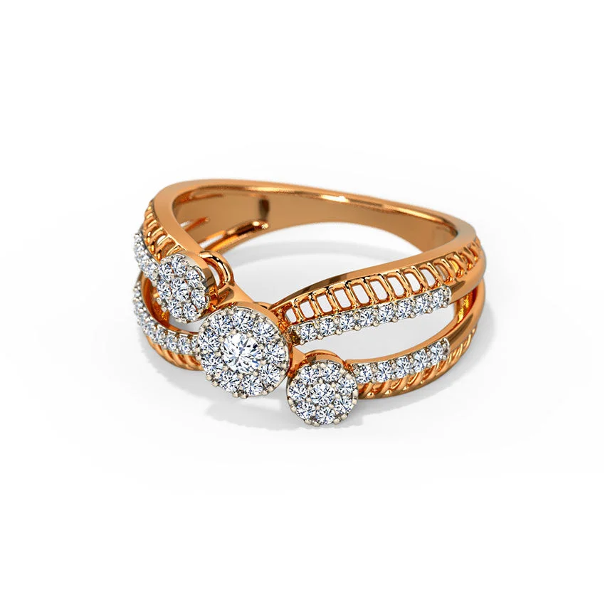 Trinity Halo Diamond Ring