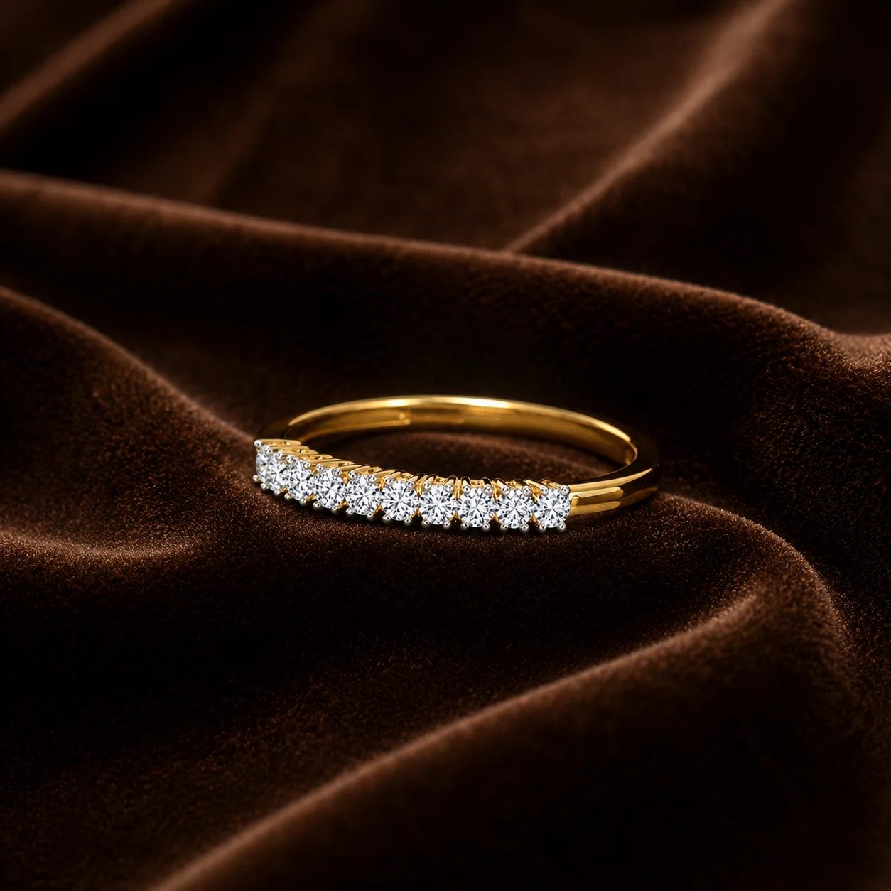 Lustre Line Diamond Ring