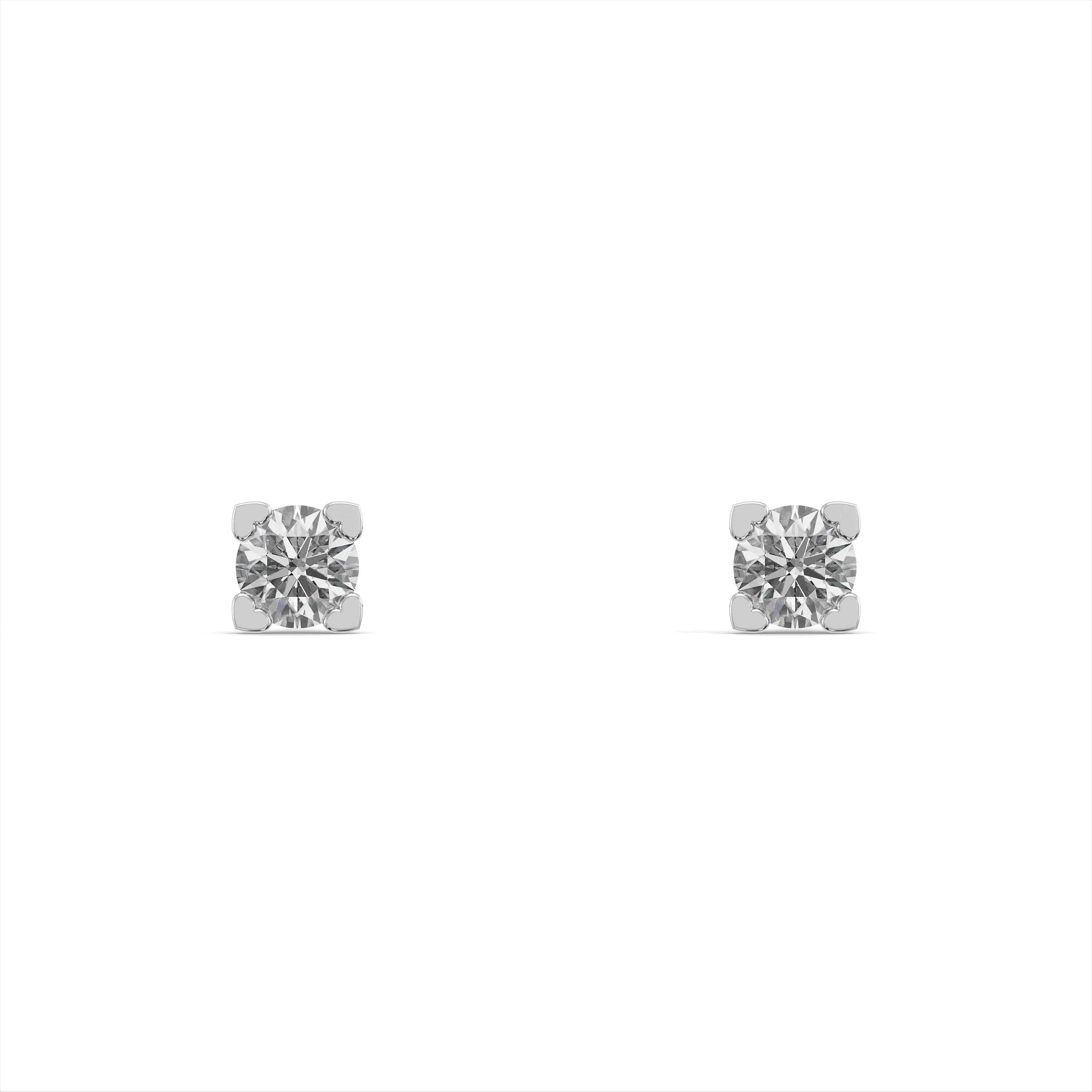 Heart Claw Solitaire Studs