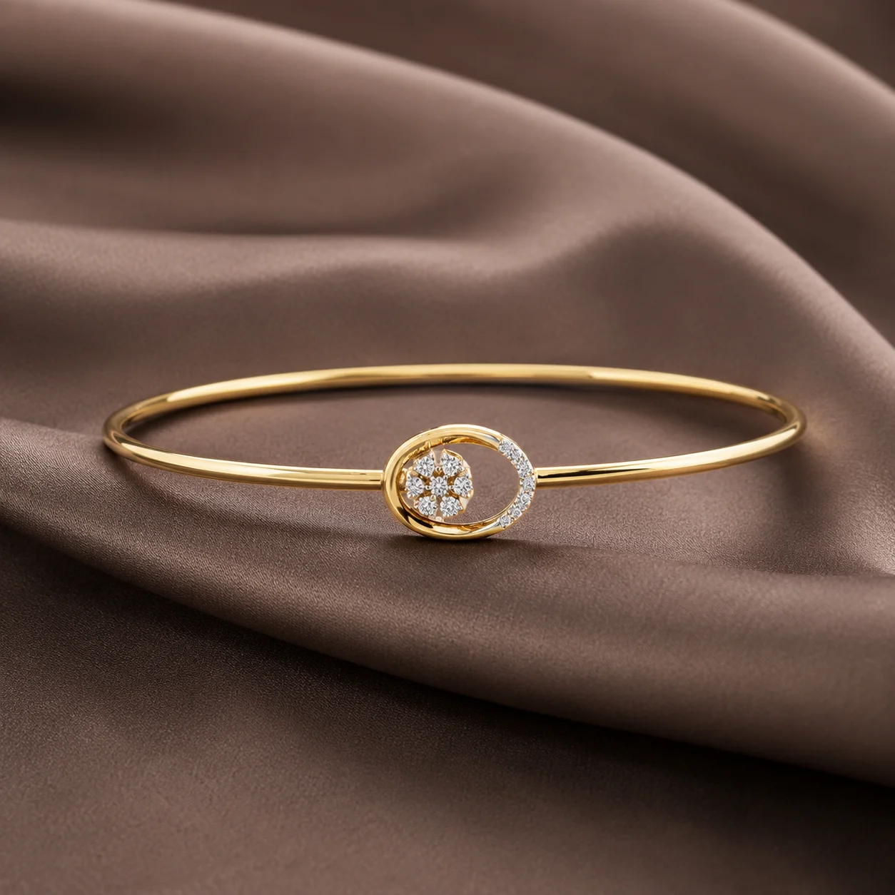 Lunara Bloom Diamond Bangle