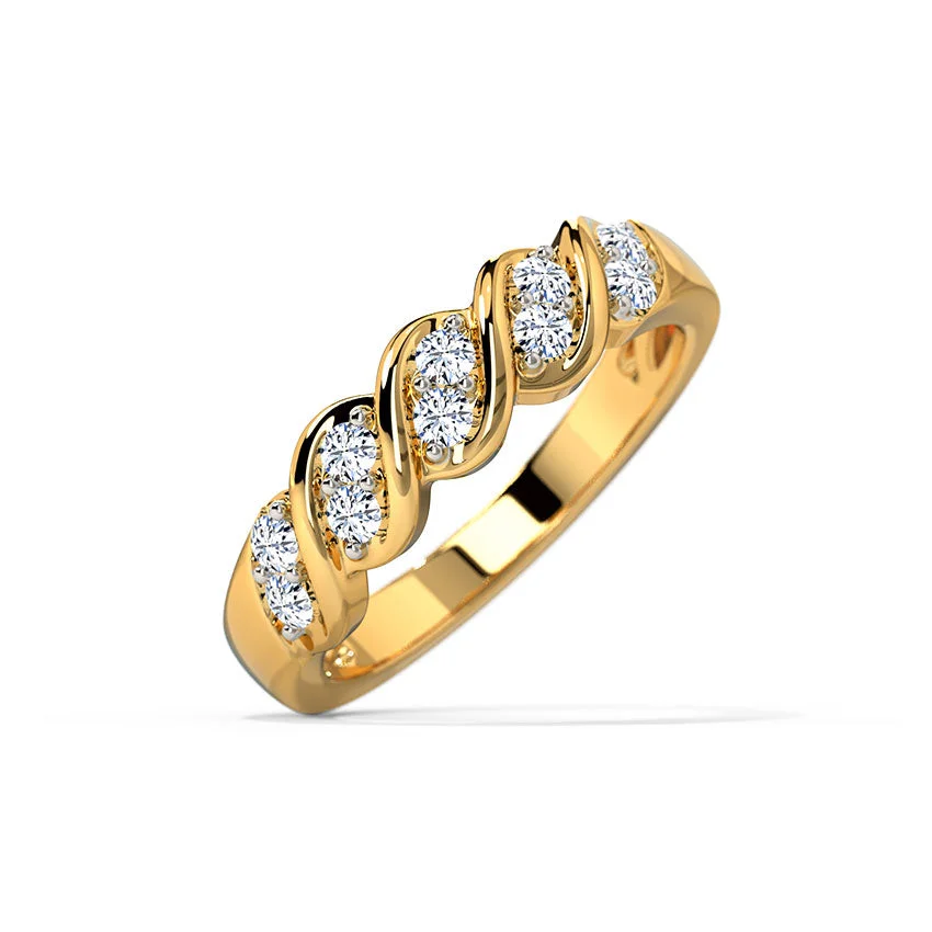 Twisted Harmony Diamond Ring