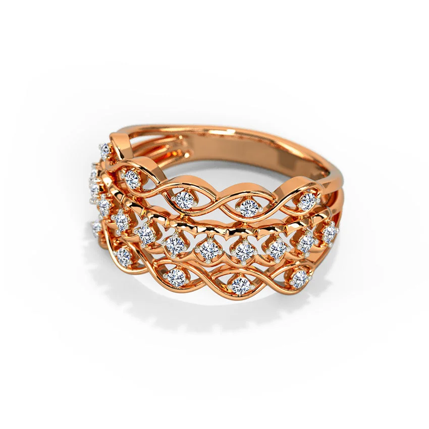 Serene Weave Diamond Ring