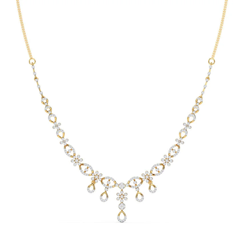 Aurielle Floral Diamond Necklace