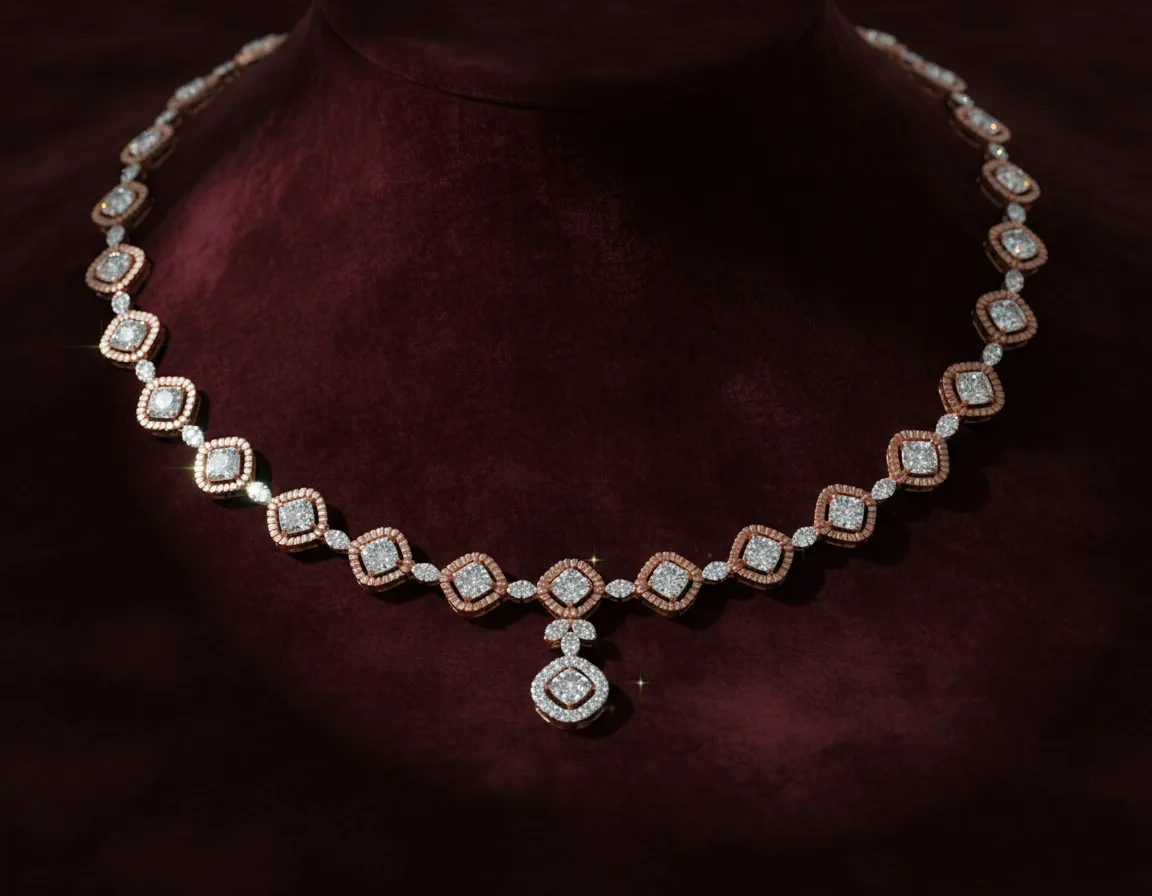 Rosette Arc Necklace
