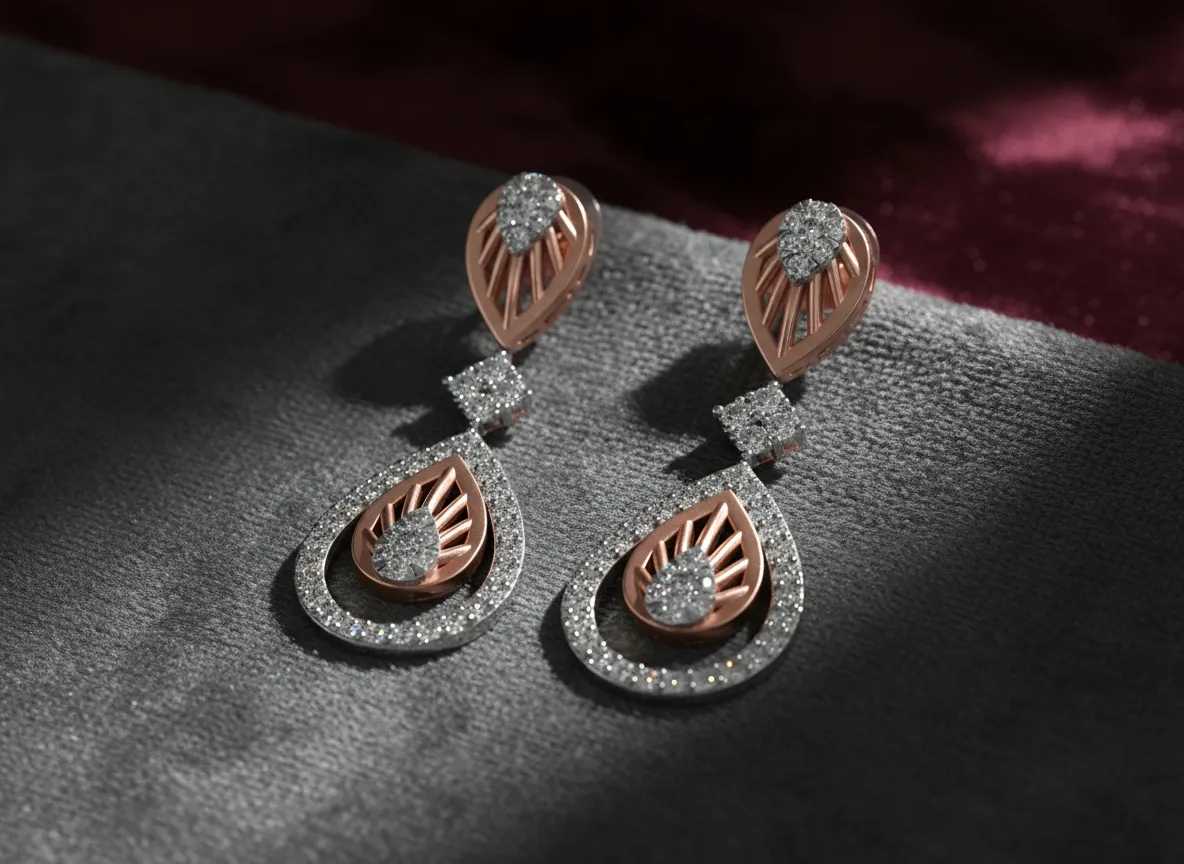 Averin Diamond Cascade Earrings
