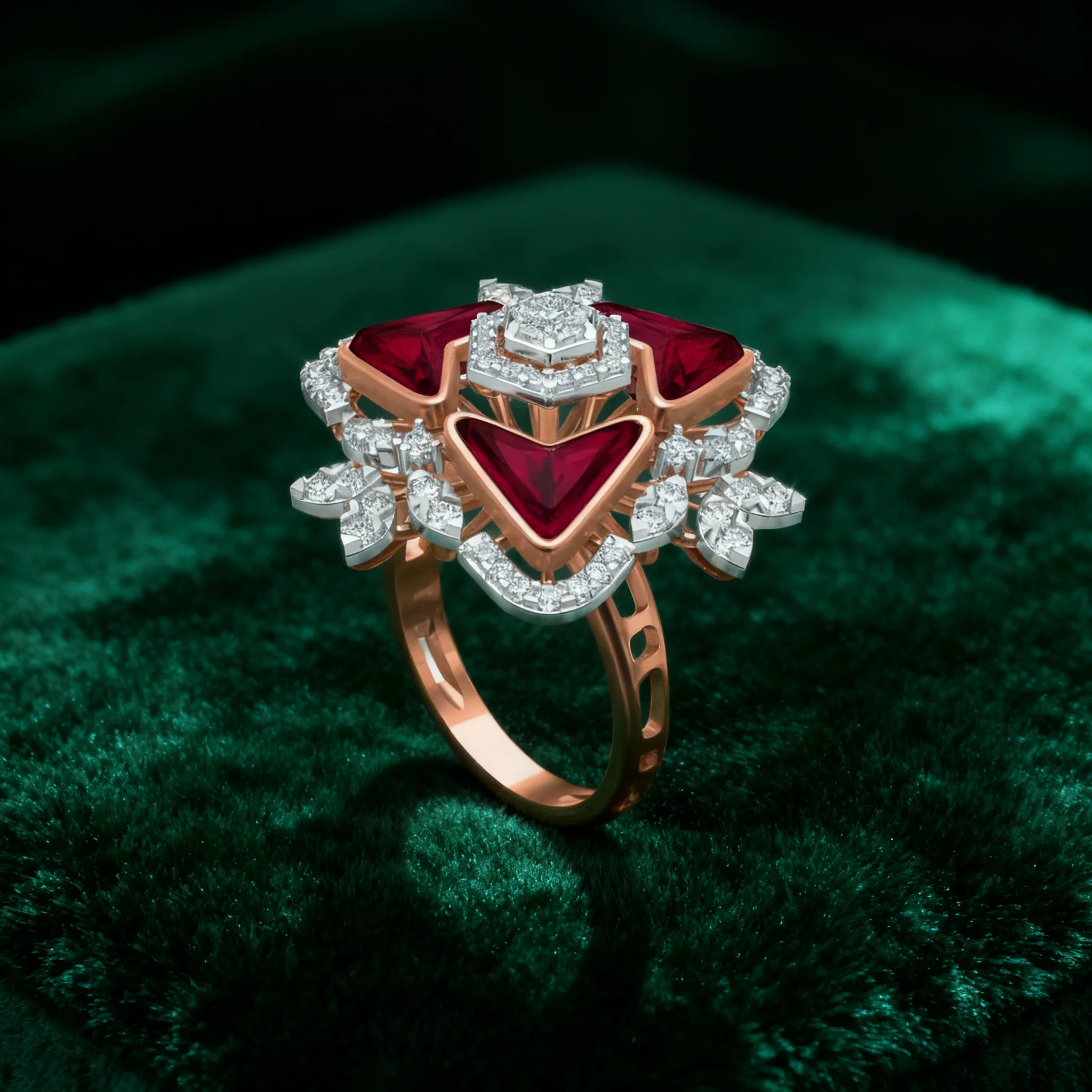 Astoria Ruby Crest Ring