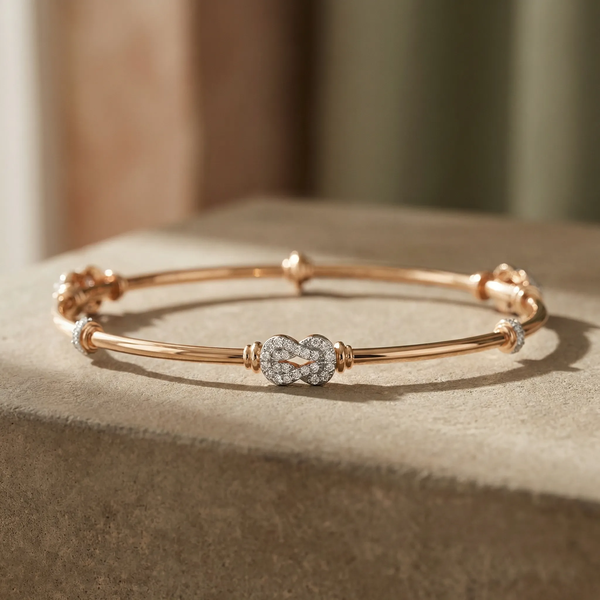 Knotra Diamond Bangle