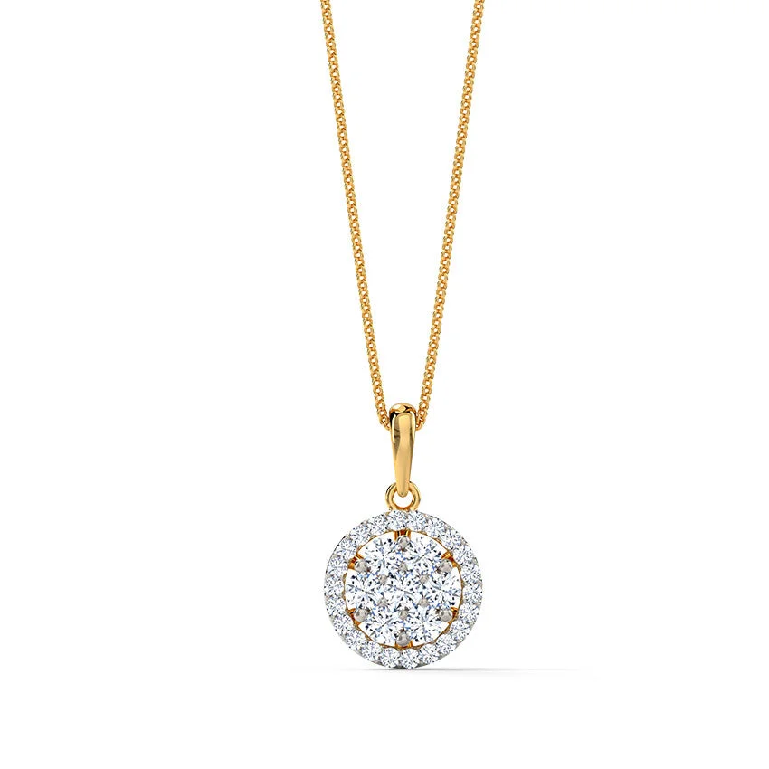 Radiant Circle Diamond Pendant