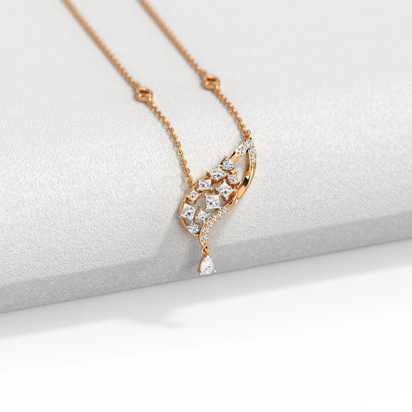 Celestia Leaf Diamond Necklace