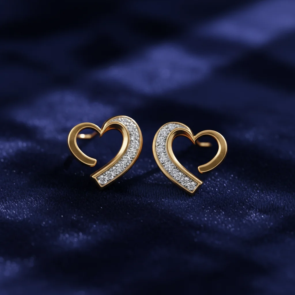 Devotion Heart Diamond Studs