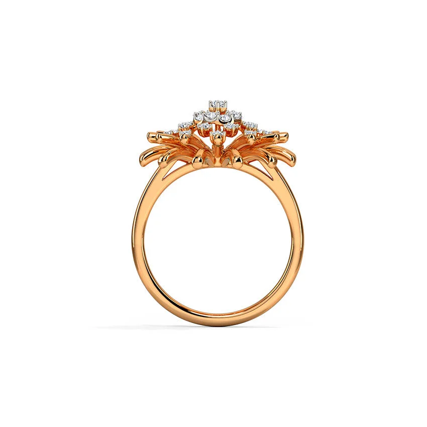 Sunburst Elegance Diamond Ring