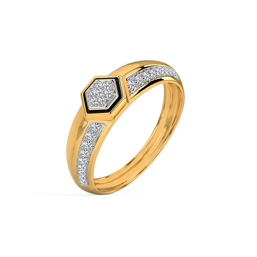 Hexa Crest Diamond Ring