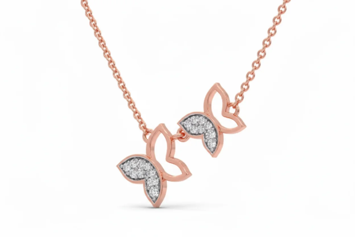 Whispering Wings Diamond Necklace