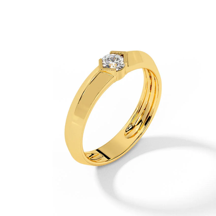 Modern Bezel Solitaire Ring