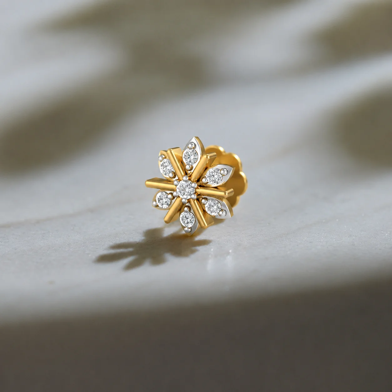Floral Aura Nose Pin