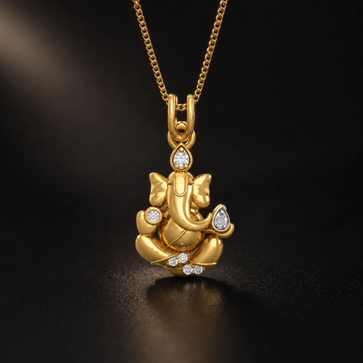 Divine Ganesha Diamond Pendant