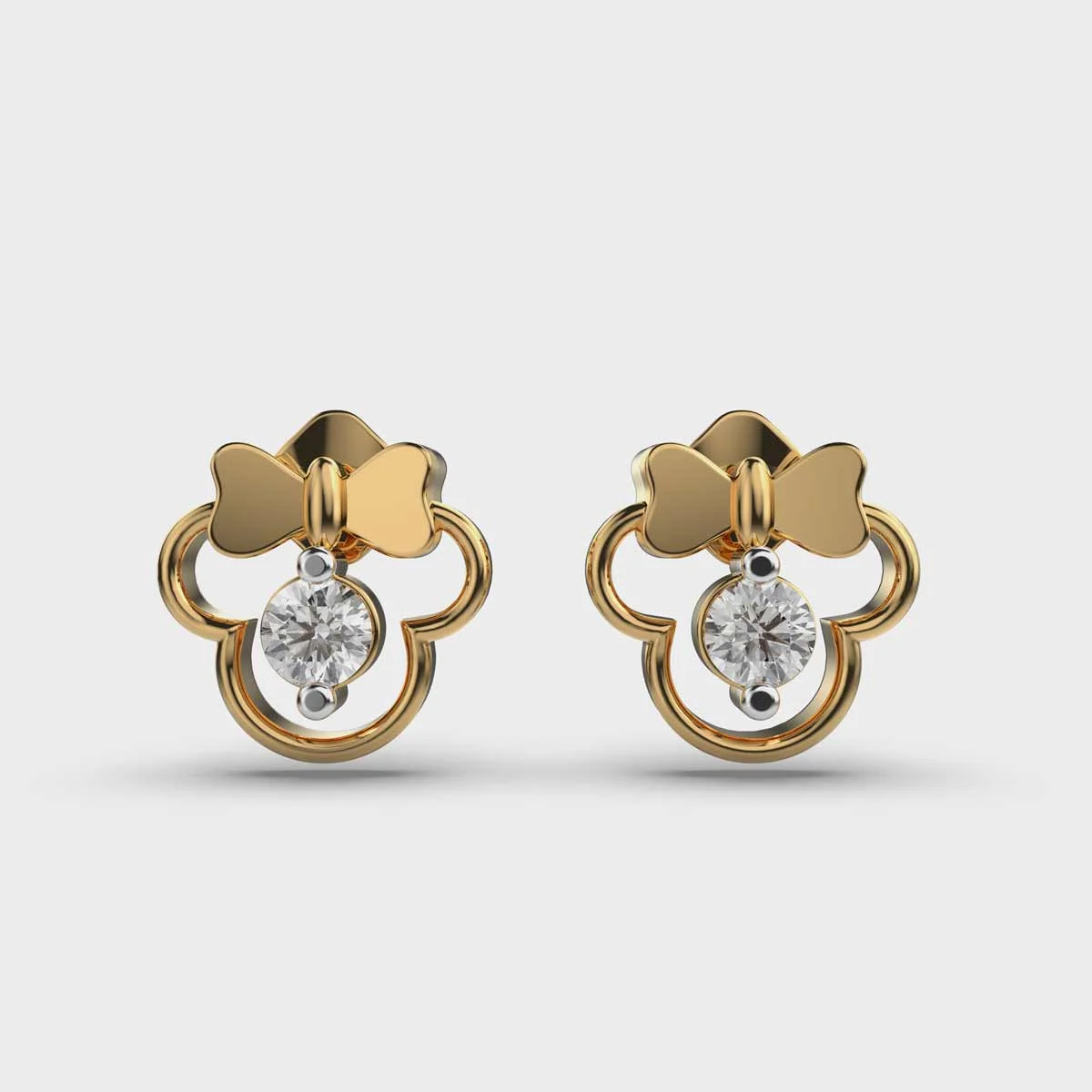 Little Bow Bloom Diamond Earrings