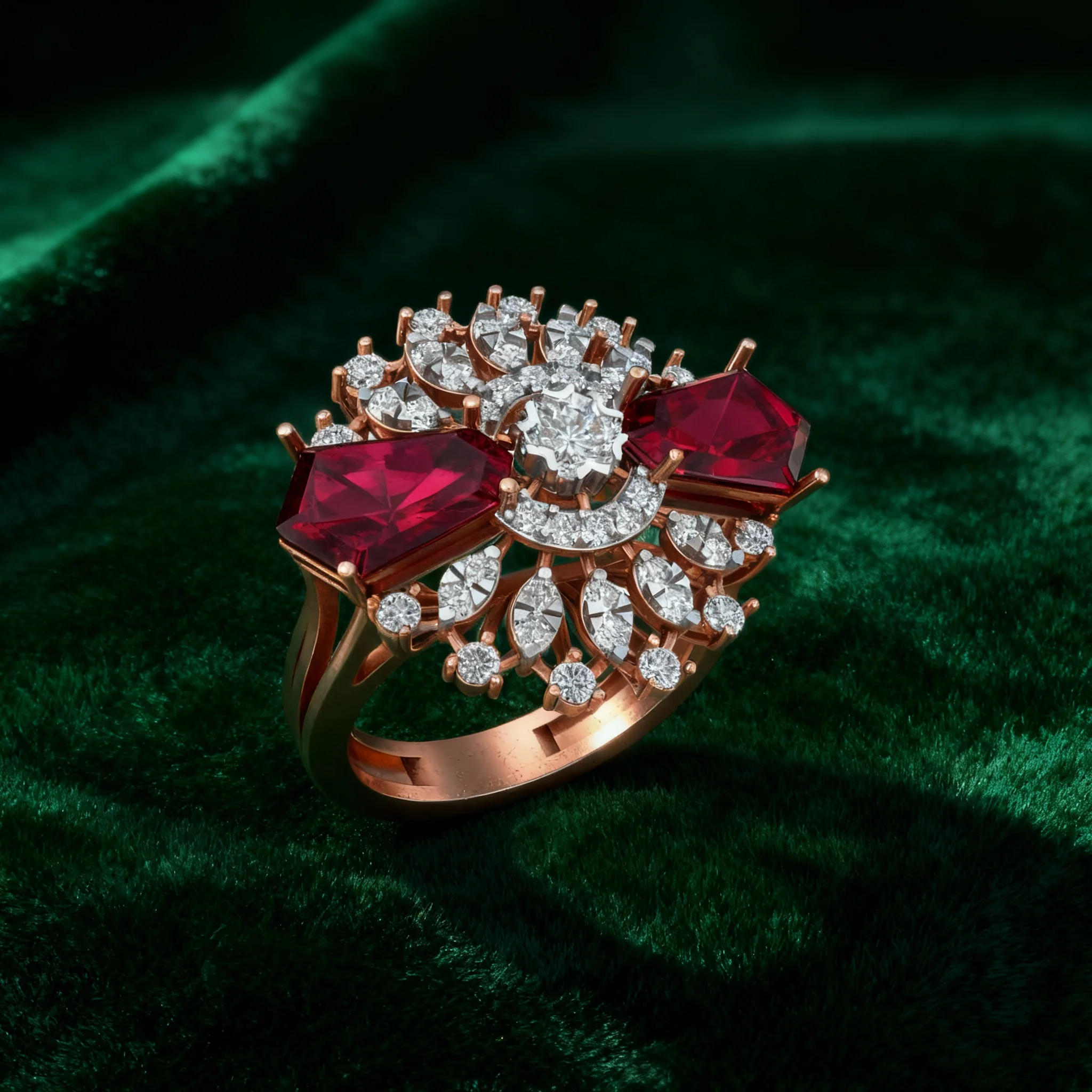 Empress Aria Ruby Diamond Ring