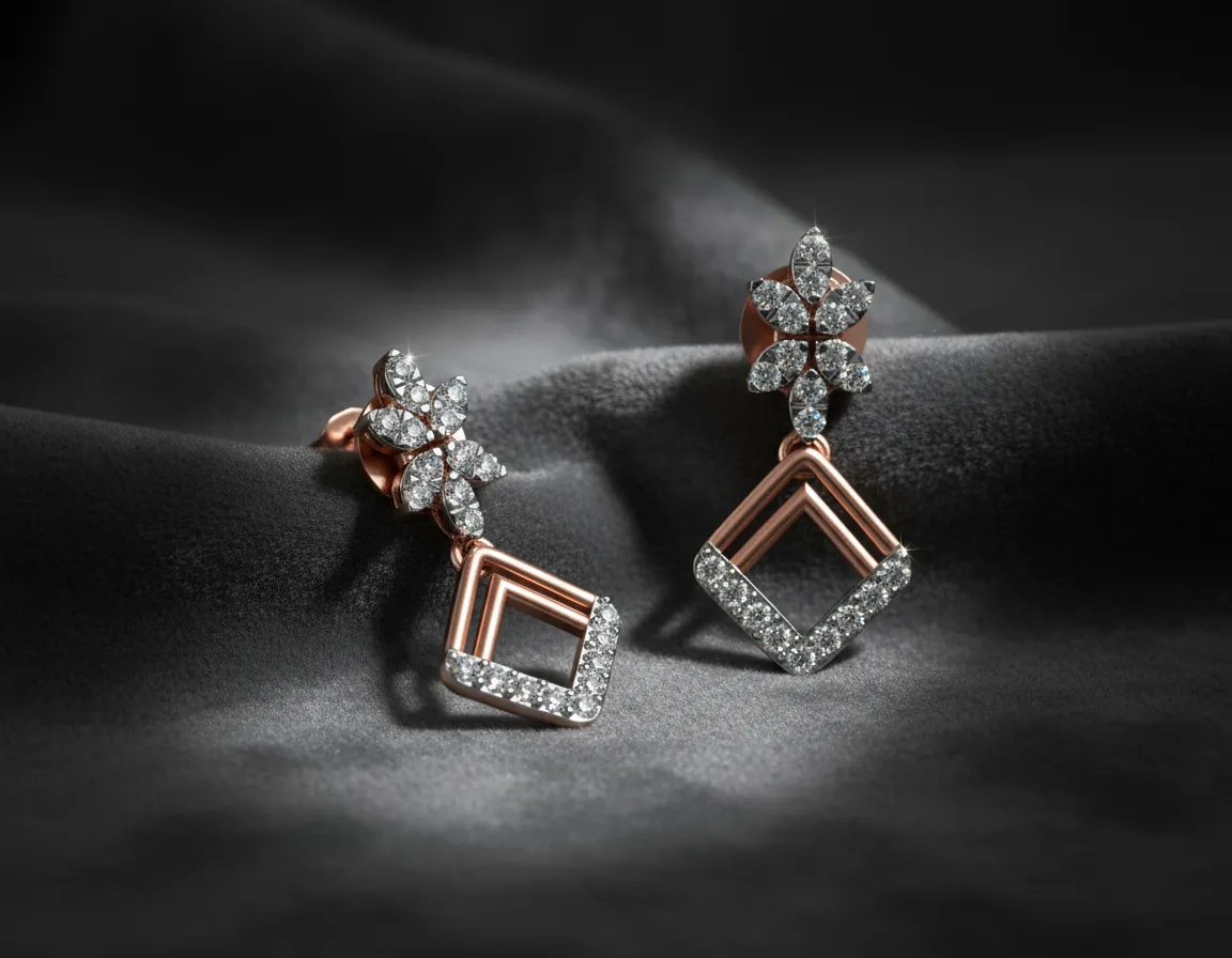 Zyraelle Frame Drop Earrings