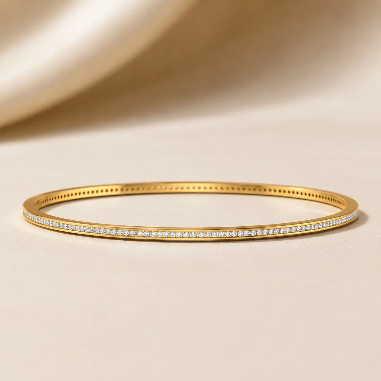 Infinity Line Diamond Bangle