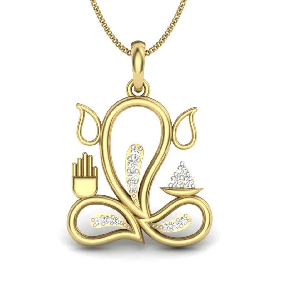 Ganesha Grace Diamond Pendant