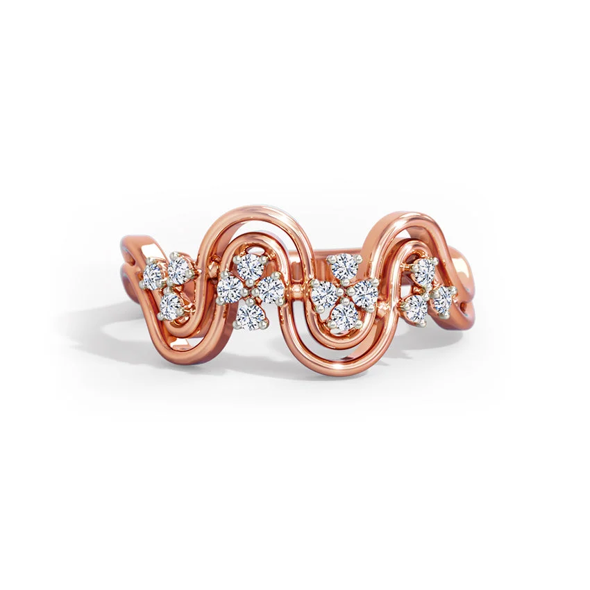 Floral Infinity Diamond Ring
