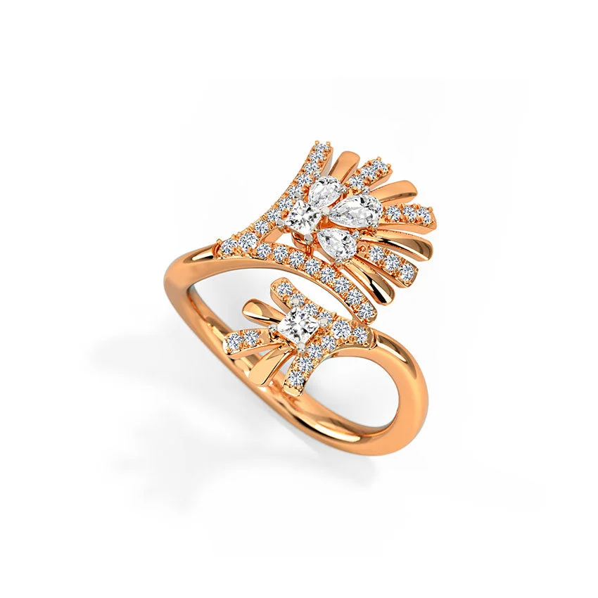 Radiant Bloom Diamond Ring