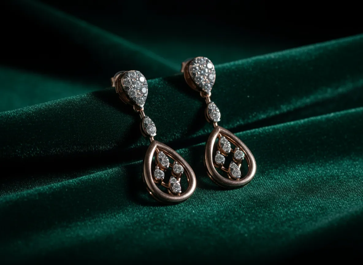 Aurielle Drop Diamond Earrings