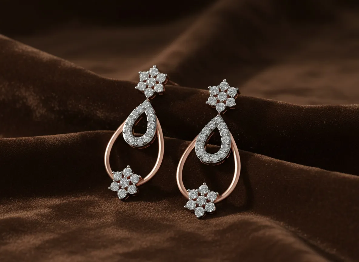 Ivora Drop Diamond Earrings