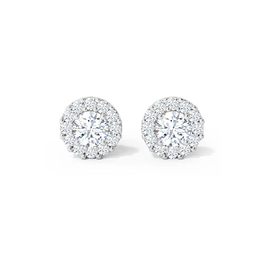 Royal Radiance Halo Studs Earring
