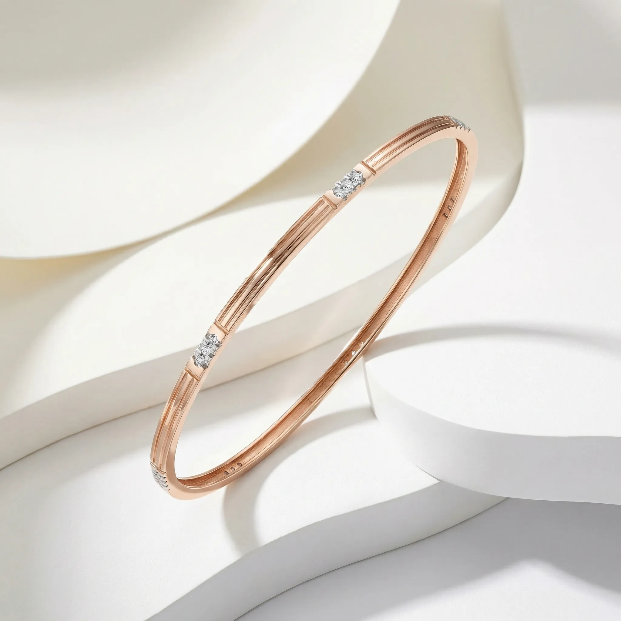 Linear Spark Diamond Bangle