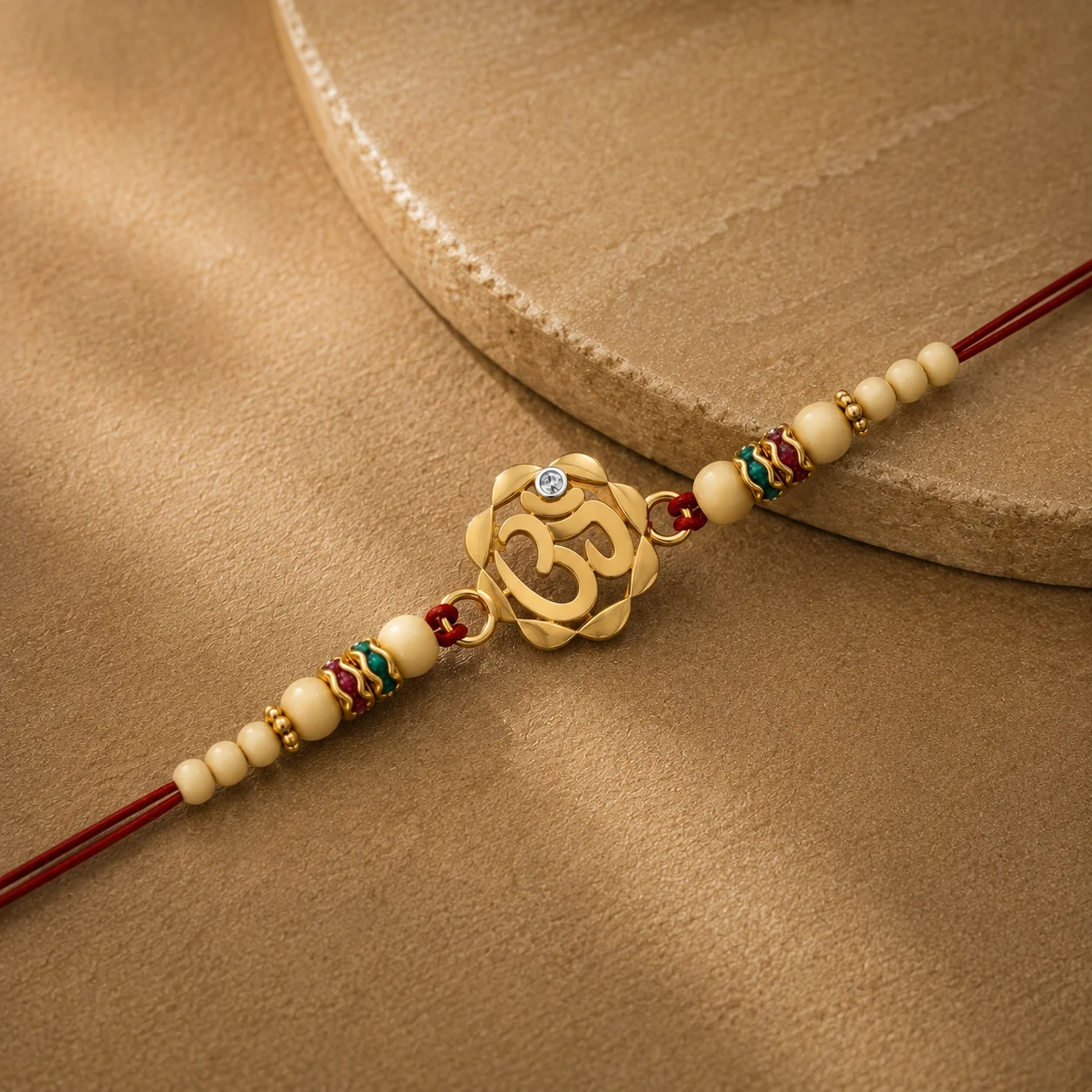 Om Divine Diamond Rakhi