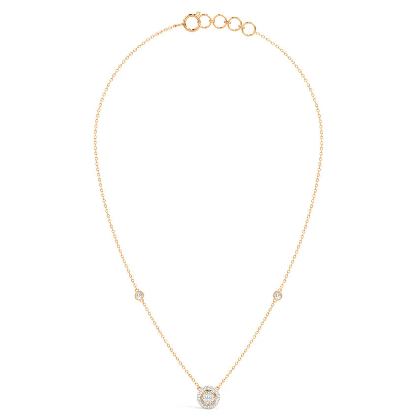 Halo Lumi Diamond Necklace