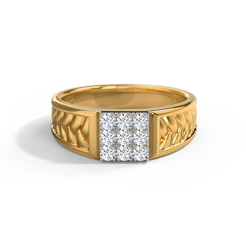 Imperial Grid Diamond Ring