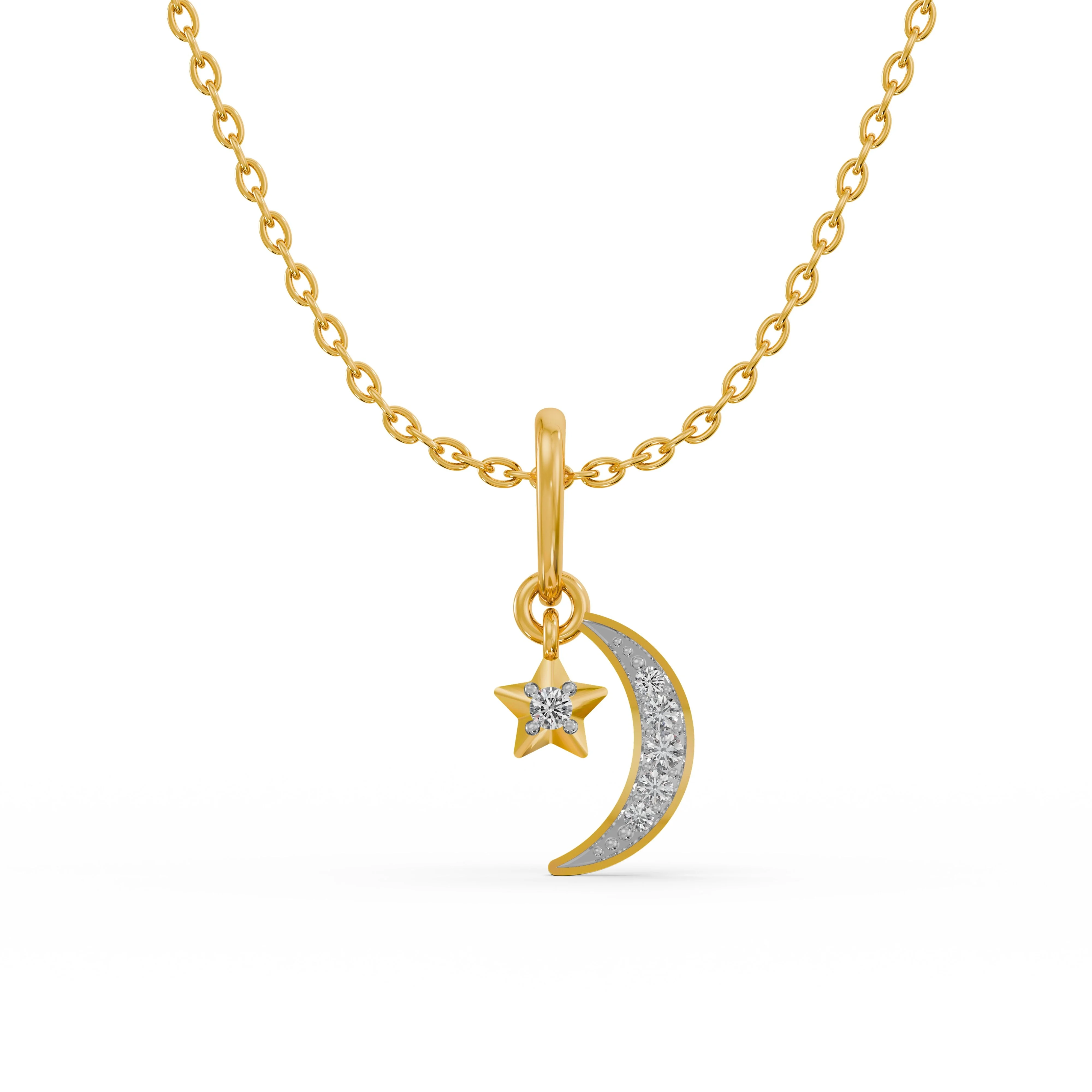 Moonlit Wish Diamond Pendant