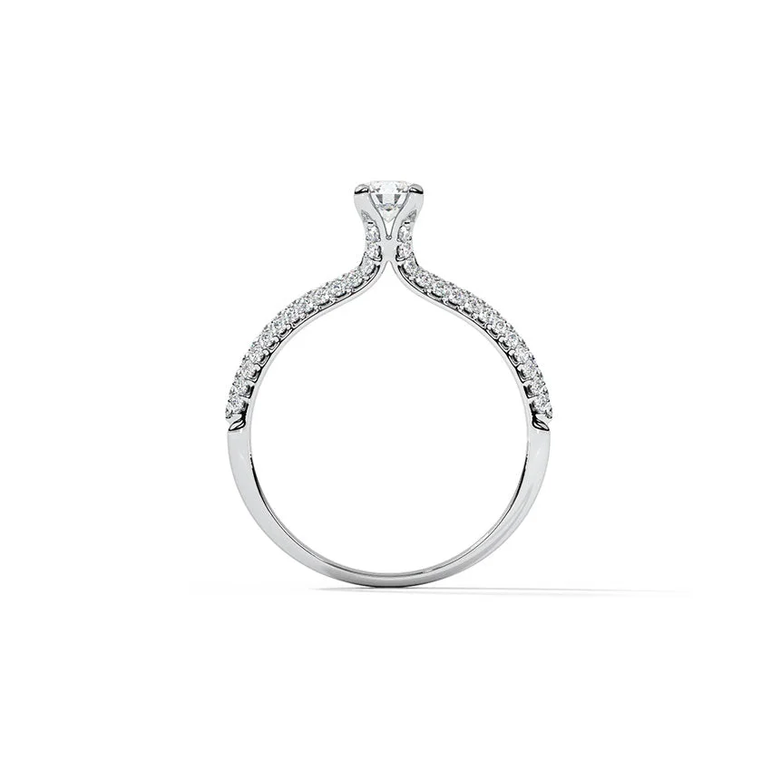 Aurora Bloom Solitaire Ring