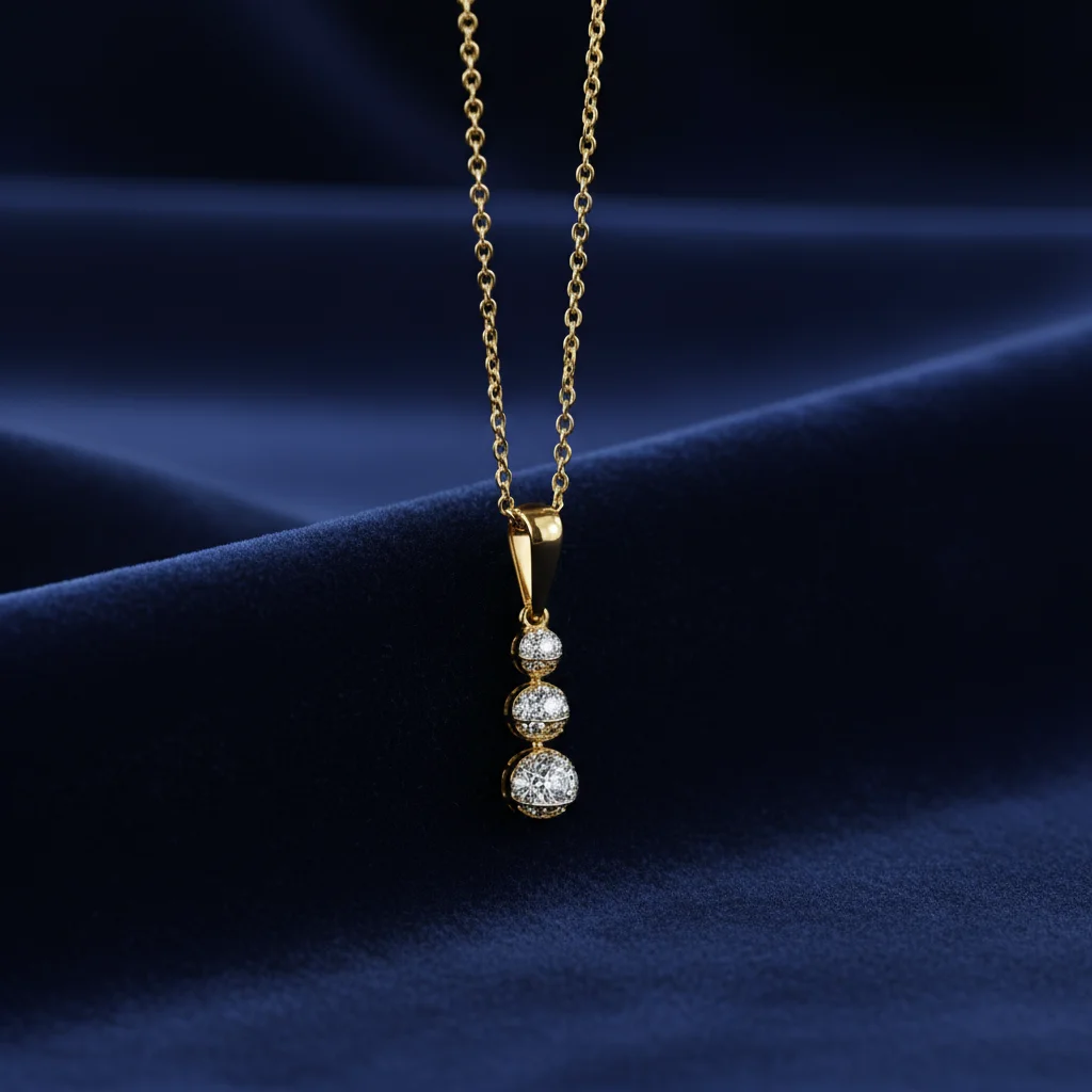 Trilogy Diamond Drop Pendant