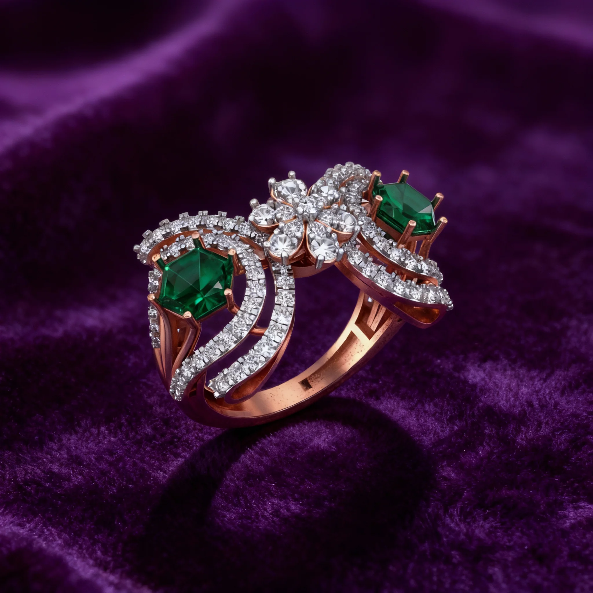 The Florentina Emerald Bloom Ring