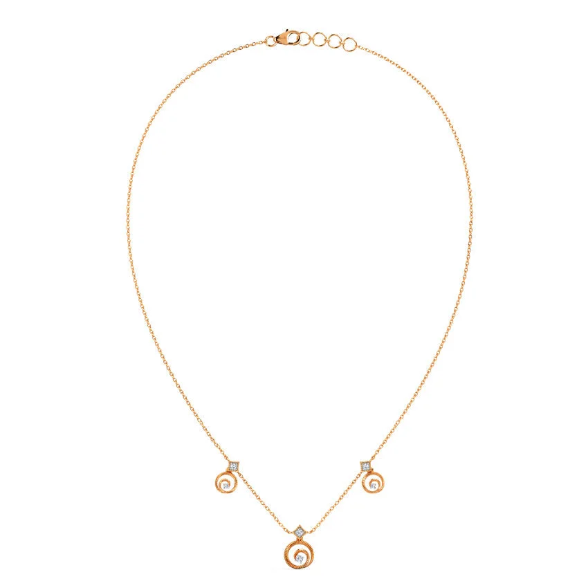 Celestia Spiral Diamond Necklace