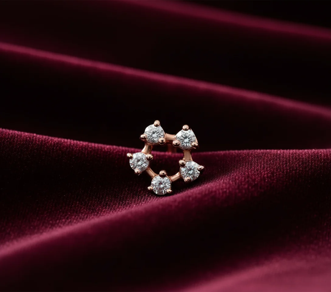 Sakura Diamond Cluster Nose Stud